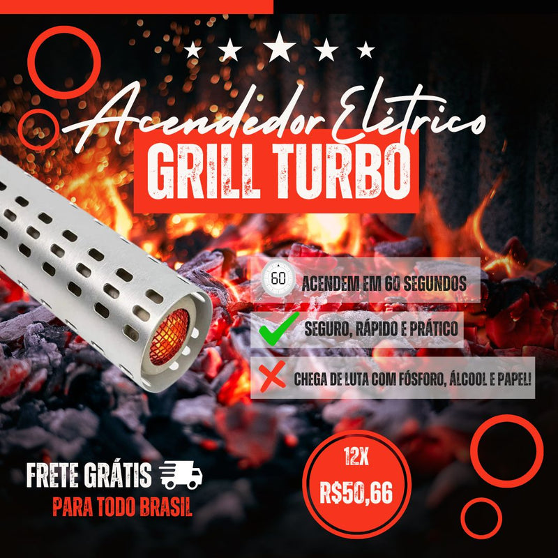 🔥GRILL TURBO - A forma mais rápida de começar seu churrasco! 🥩